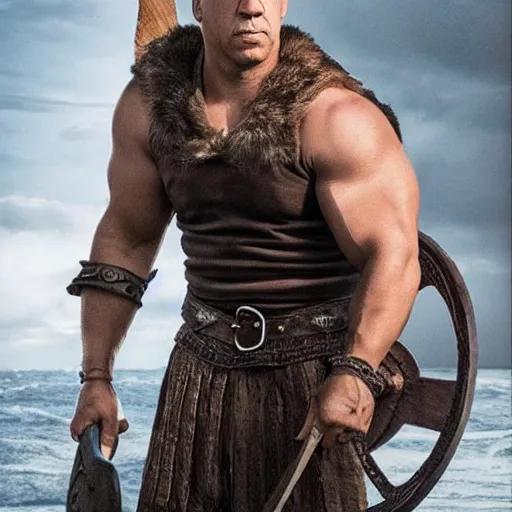 Prompt: vin diesel as a viking