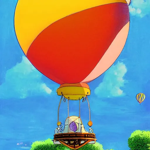 Image similar to dream a time machine with energy wave, light boom, ( ballon in the sky ) by vanessa morales, studio ghibli,