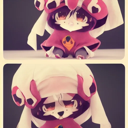 Image similar to cute fumo plush inspired by historical figures, artstation