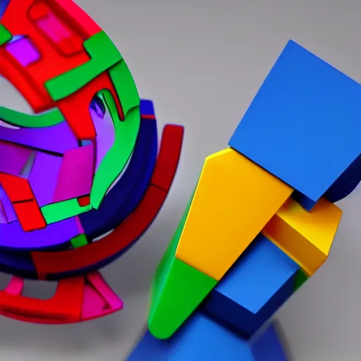 Prompt: colorful 3 d printed object by johannes itten, photograph, f / 4. 0, very sharp!!!