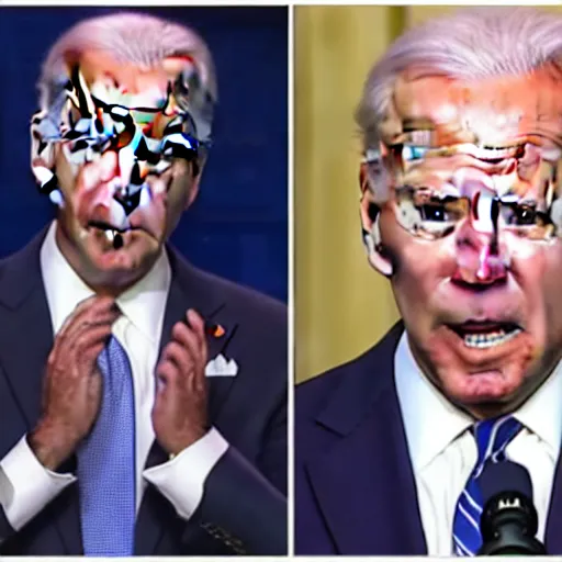 Image similar to joe Biden scaring joe Biden