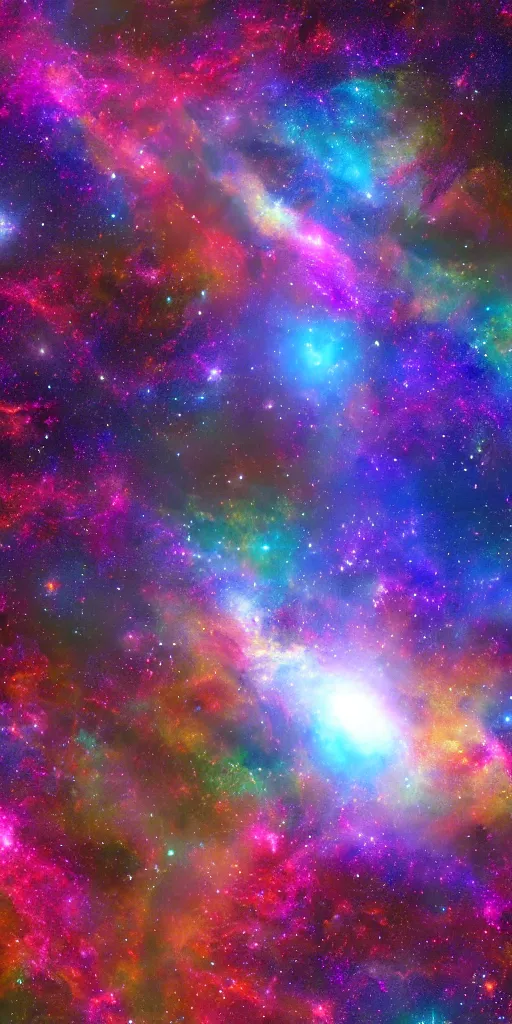 Prompt: the galactic center, digital art, 4 k, colorful,