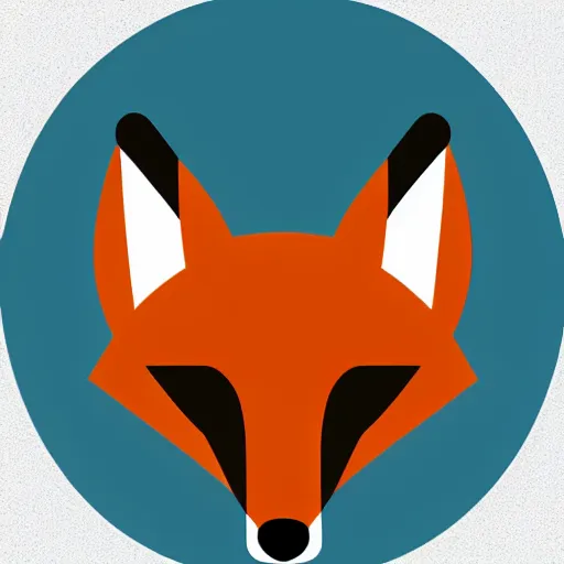 Image similar to an abstract, simplified icon depicting a fox's head, eyes open, white background, elegant, award-winning, clever, render, blender, 3d, high quality, app, ios