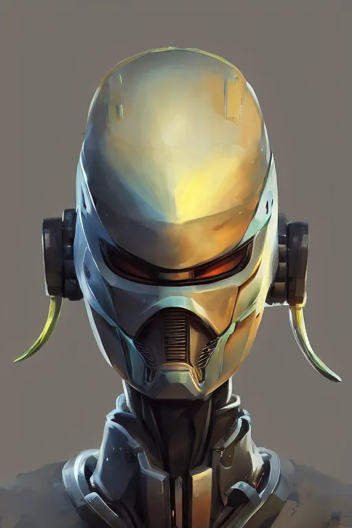 Image similar to epic mask helmet robot ninja portrait stylized as fornite style game design fanart by concept artist gervasio canda, behance hd by jesper ejsing, by rhads, makoto shinkai and lois van baarle, ilya kuvshinov, rossdraws global illumination radiating a glowing aura global illumination ray tracing hdr render in unreal engine 5