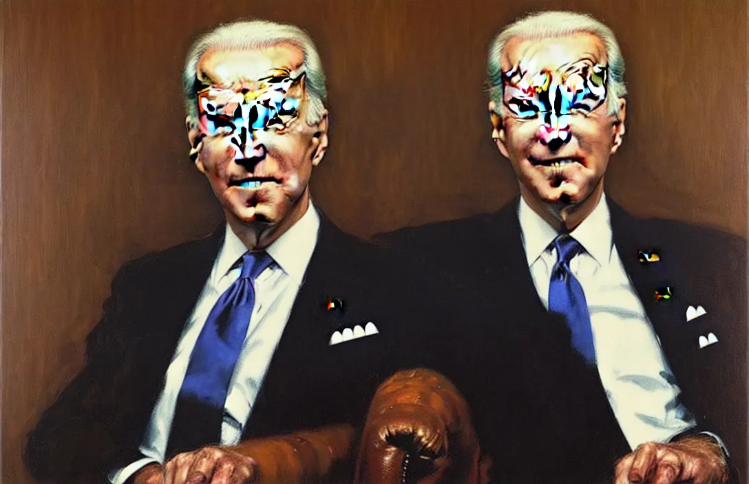 Image similar to portrait of joe biden!!!!!!!!!!!!!!!!!!!!!!!!!!!, detailed face, detailed painting,, epic lighting, by ilya repin, phil hale and kent williams