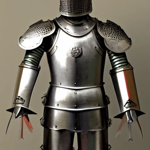 Image similar to full plate armour knight in Socialist realism style