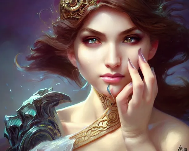 Prompt: nail manicure beautiful design, deep focus, d & d, fantasy, intricate, elegant, highly detailed, digital painting, artstation, concept art, matte, sharp focus, illustration, hearthstone, art by artgerm and greg rutkowski and alphonse mucha