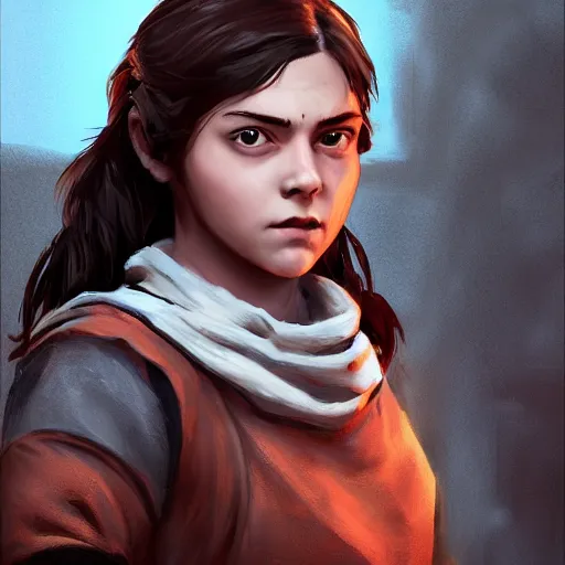 Image similar to arya, artstation