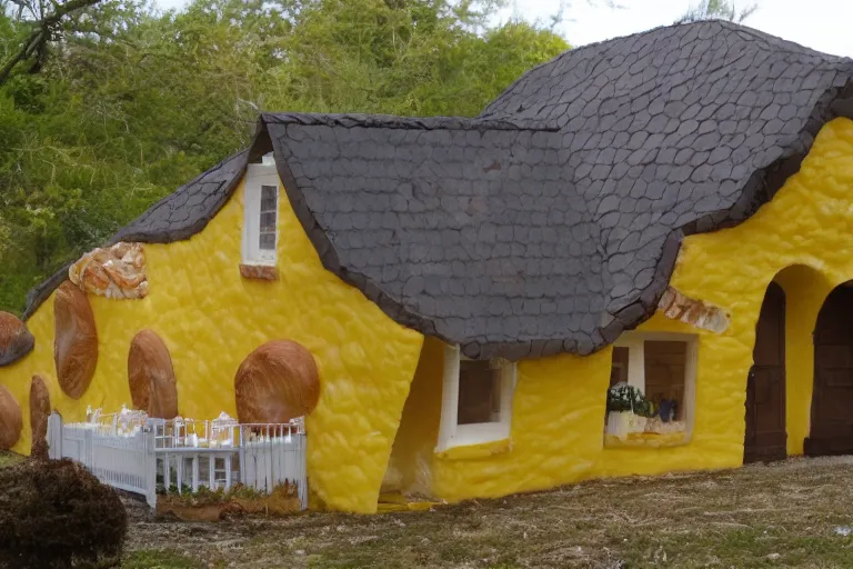 Image similar to House made of cheese