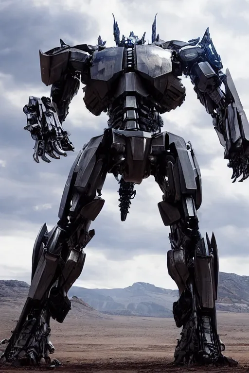 Image similar to cinematic still in westworld and pacific rim movie and real steel movie, full body mega mech by mamoru nagano