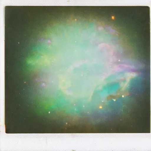 Image similar to experimental astrophotography nebula pickled dyed pickled warmed polaroid