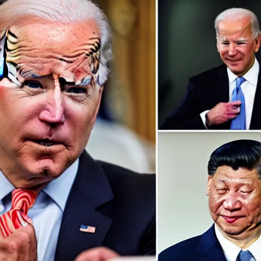 Image similar to biden doing a dodgy deal with the chinese