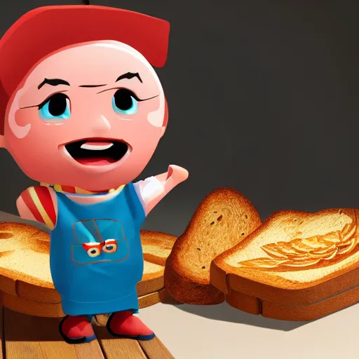 Prompt: ' bread toast'character