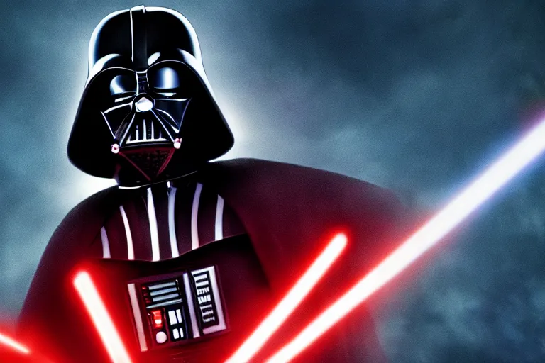 Prompt: darth vader in stranger things episode, 4k, HD