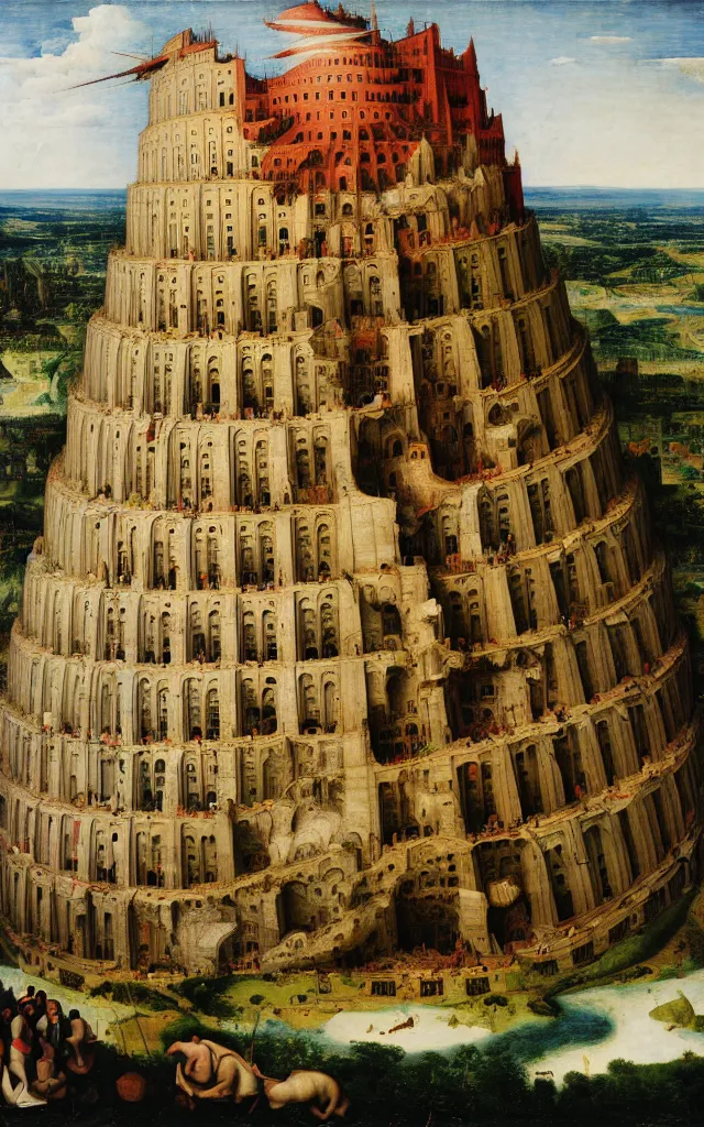 Image similar to the tower of babel by pieter breugel the elder