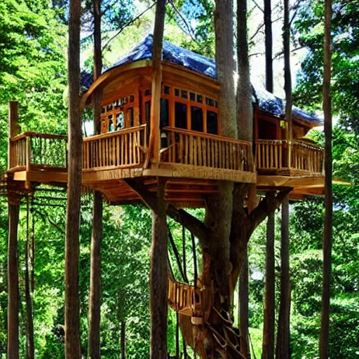 Image similar to majestic tree house