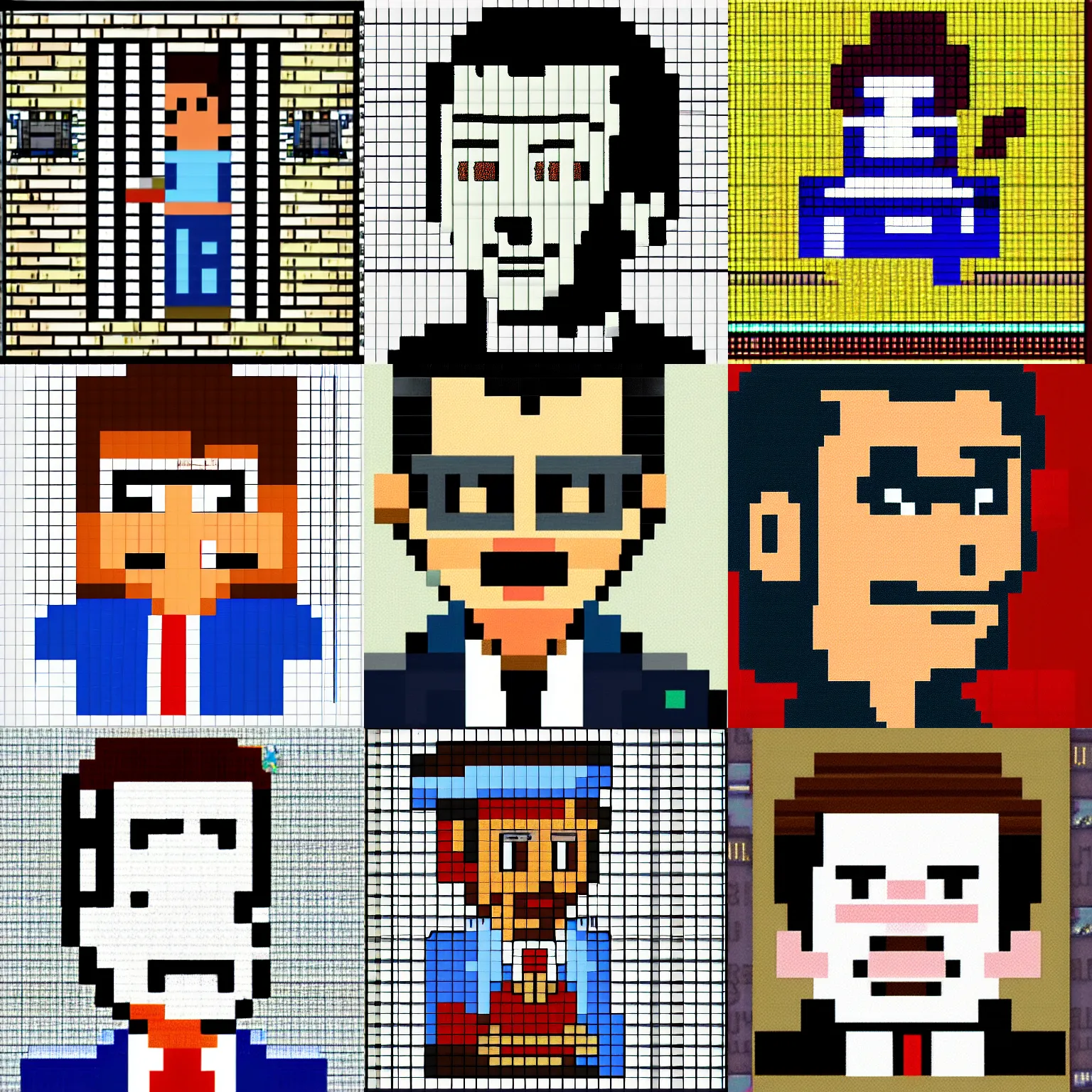 Prompt: pixelart of rick roll, # pixelart