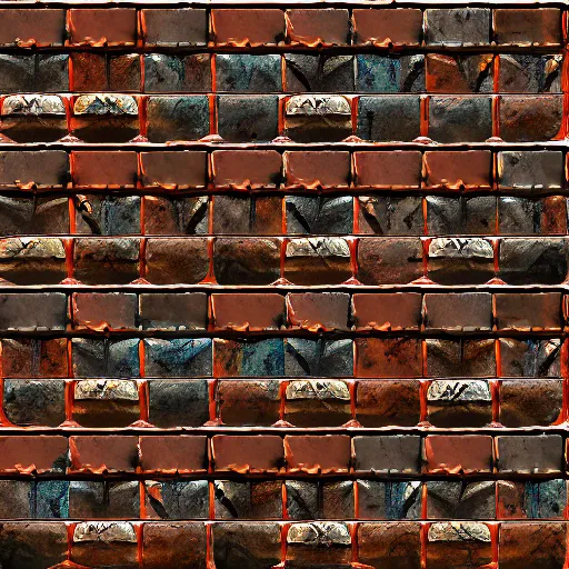 Image similar to dungeon bricks texture hand painted with perfect details, symmetry, digital art