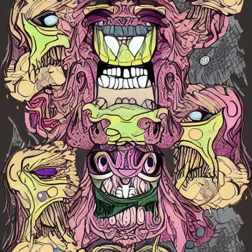 Image similar to monster art style by nihonga