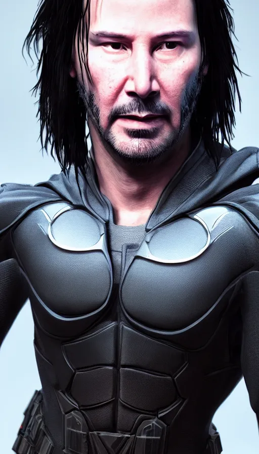 Prompt: :a portrait of KEANU REEVES as Batman by Valentina Remenar+UNREAL ENGINE 5+4K UHD IMAGE+Stunning LIGHTING+Stunning SHADERS+SUBSTANCE PAINTER