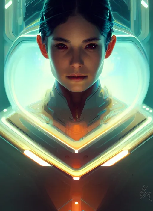 Image similar to symmetry!! portrait of water, tech wear, scifi, glowing lights!! intricate elegant, highly detailed, digital painting, artstation, concept art, smooth, sharp focus, illustration, art by artgerm and greg rutkowski and alphonse mucha