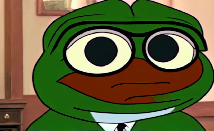 Image similar to frame from pepe detective movie