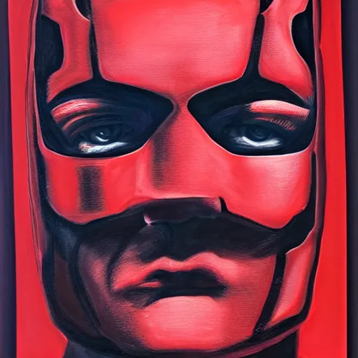 Prompt: detailed portrait of daredevil, symmetrical face, painting by greg ruthowski