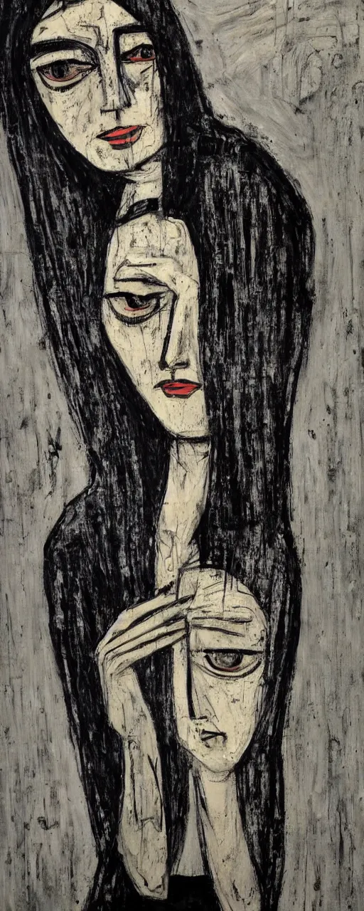 Prompt: sadness, by bernard buffet, 8 k, trending on artstation