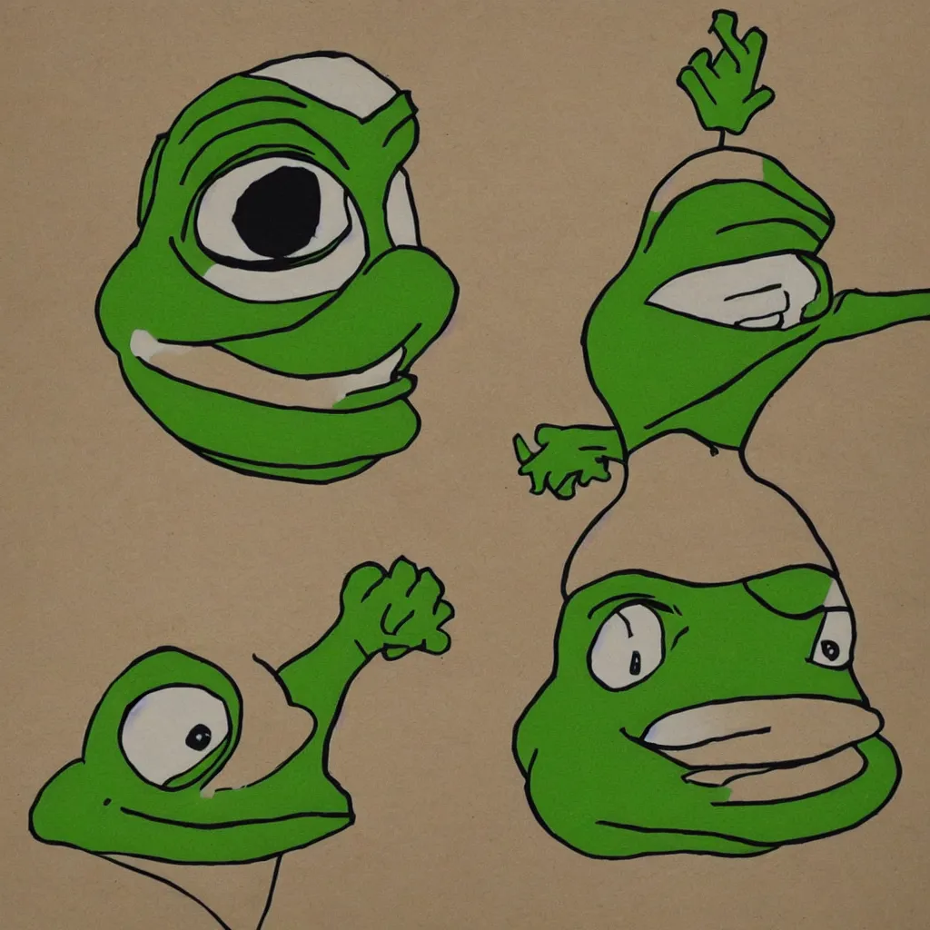 Prompt: pepe the frog meme