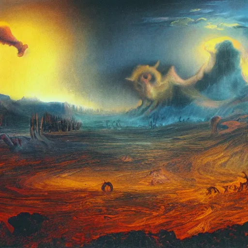 Prompt: hell landscape