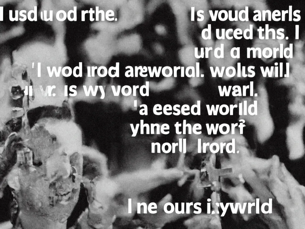 Image similar to I used to rule the world. Photo generated for the following text from a lyrics.