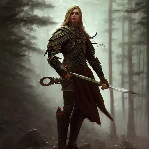 Prompt: standing elf with armor of rivendel, epic masterpiece of cinematographic hyperrealism, realistic shaded lighting poster by craig mallismo, artgerm, jeremy lipkin and michael garmash, unreal engine, radiant light, detailed and intricate environment, digital art, art station trends