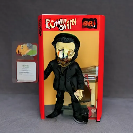 Image similar to van gogh, stop motion vinyl action figure, plastic, toy, butcher billy style