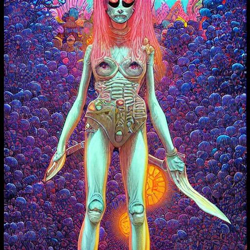 Prompt: original jean giraud digital art painting, pastel goth aesthetic, kawaii creepy, highly detailed, perfect proportions, highly intricate