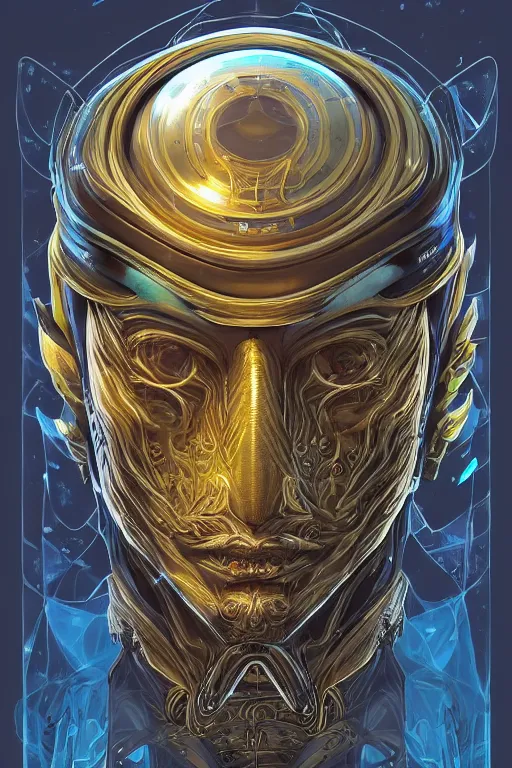 Image similar to a study of cell shaded illustration of a neofuturistic ornate a wizard, golden ratio, post grunge screen print poster, character concept art by Miles Tsang, highly detailed, sharp focus, motherboard, Artstation, deviantart, artgem