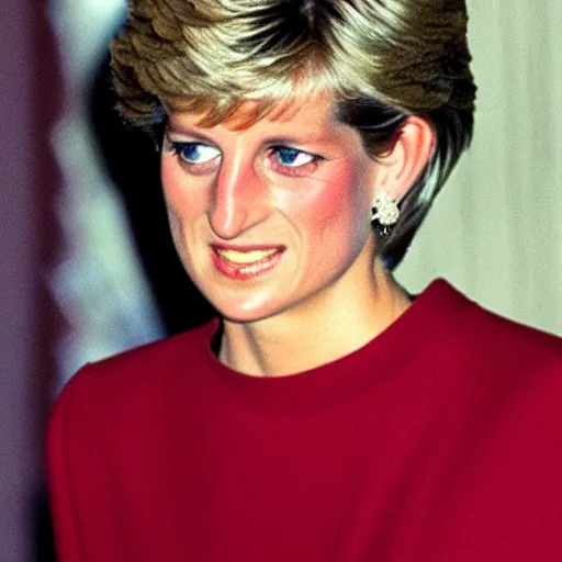 Image similar to princess diana being beamed up to a UFO