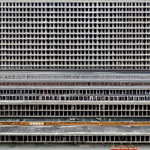 Prompt: hundred different makeshift doors combined on a building, photographed by andreas gursky, sony a 7 r 3, f 1 1, ultra detailed,