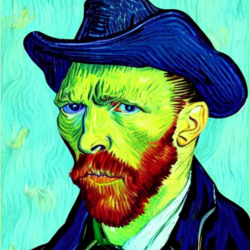 Prompt: vincent van gogh style painting of hank from breaking bad
