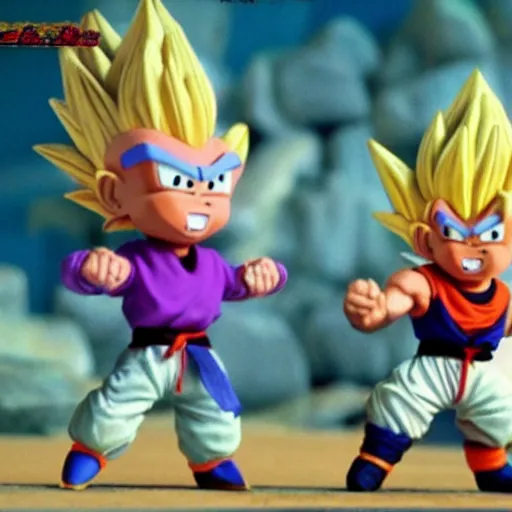 Image similar to claymation dragonball z