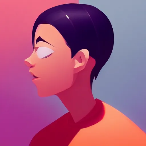 Image similar to face icon stylized minimalist pax, loftis, cory behance hd by jesper ejsing, by rhads, makoto shinkai and lois van baarle, ilya kuvshinov, rossdraws global illumination