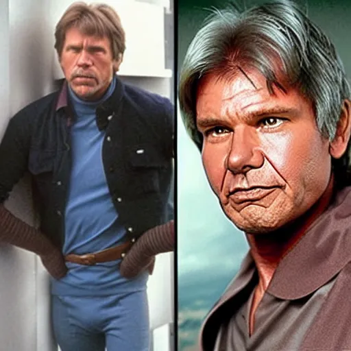 Image similar to mark hamill mixed with harrison ford