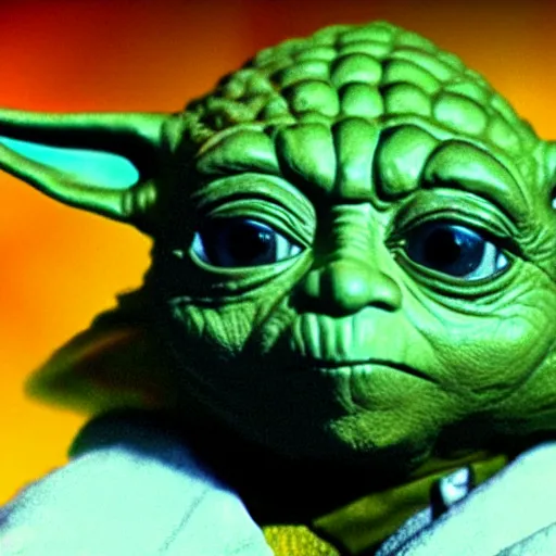 Prompt: stunning award winning hyperrealistic hdr 8 k highly detailed photo of yoda wearing captain kirk ’ s yellow star trek uniform