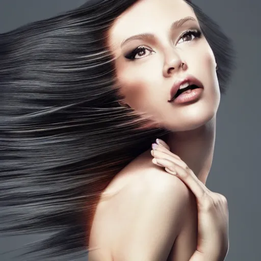 Image similar to woman in hair advertisement loreal