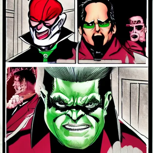 Prompt: cardinal copia vs hulk in street fighters