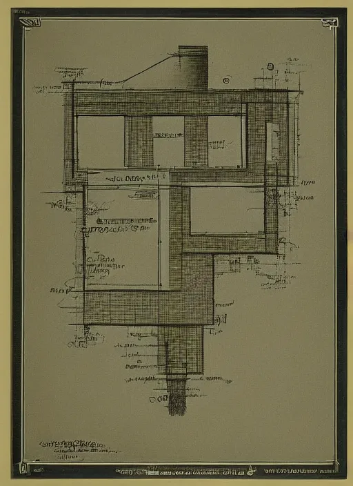 Prompt: a blueprint design of the concept of envy