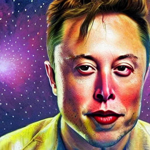 Prompt: realistic portrait beautiful painting elon musk mutate into a beets mutant. horror, created by thomas kinkade and michaelangelo