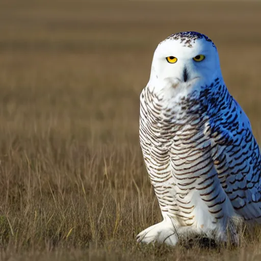 Prompt: snowy owl scientist