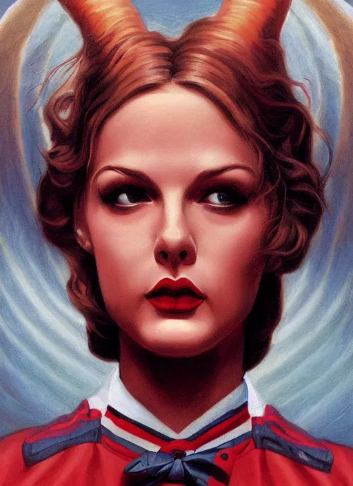 Image similar to twin peaks poster art, portrait of talyor swift cheerleader, by michael whelan, rossetti bouguereau, artgerm, retro, nostalgic, old fashioned, teen horror novel cover