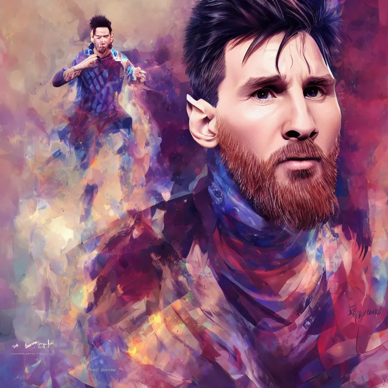 Prompt: lionel messi portrait, made by stanley artgerm lau, wlop, rossdraws, james jean, andrei riabovitchev, marc simonetti, yoshitaka amano, artstation