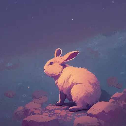 Image similar to cute rabbit by victo ngai and andreas rocha and greg rutkowski trending on artstation unreal engine 8 k hd wallpaperjpeg artifact blur